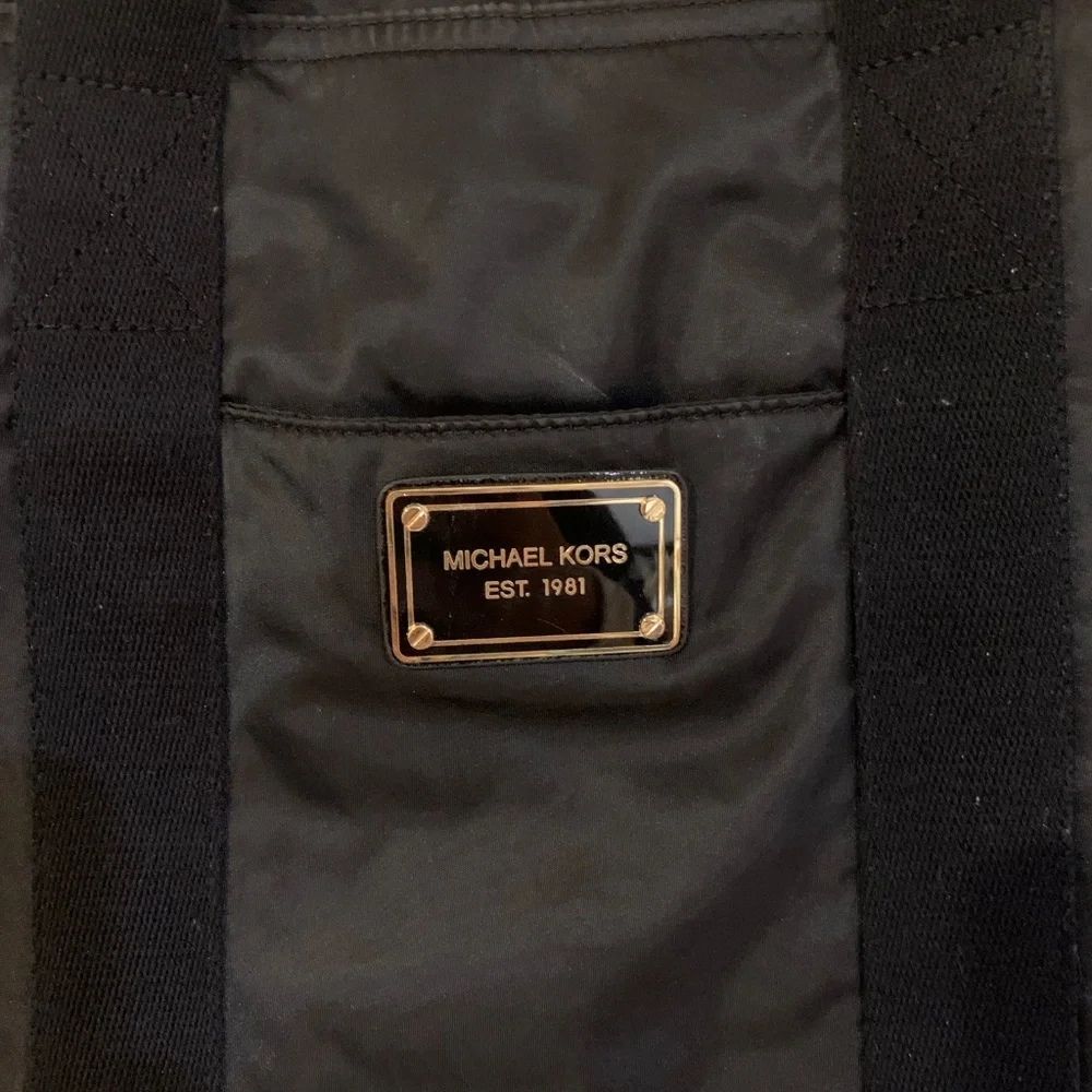 Michael Kors Black Nylon Tote Bag